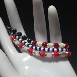 Patriotic Multicolor Beaded Bracelet